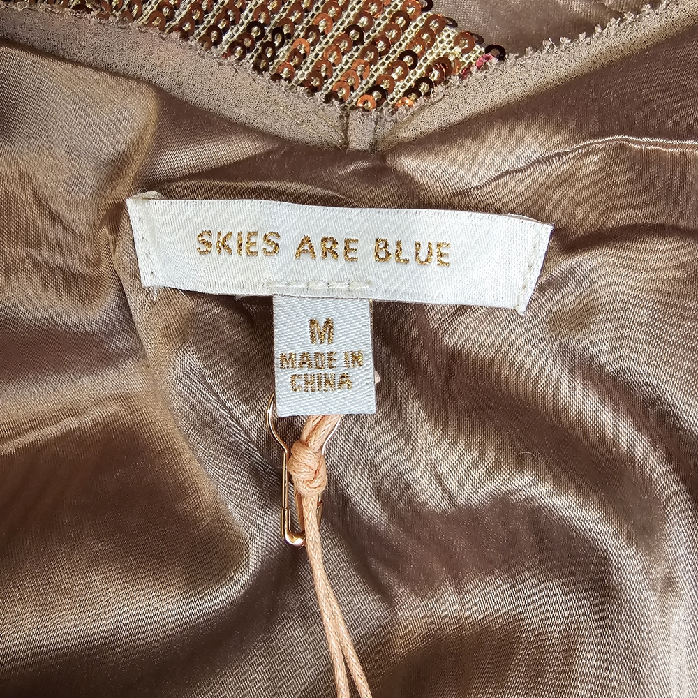 Skies Are Blue Metallic Bronze Top - Picture 2 of 9